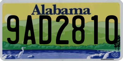 AL license plate 9AD2810