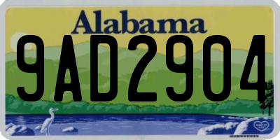 AL license plate 9AD2904