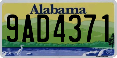 AL license plate 9AD4371