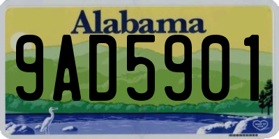 AL license plate 9AD5901
