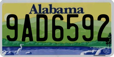 AL license plate 9AD6592