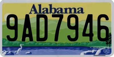AL license plate 9AD7946