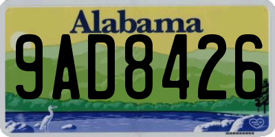 AL license plate 9AD8426