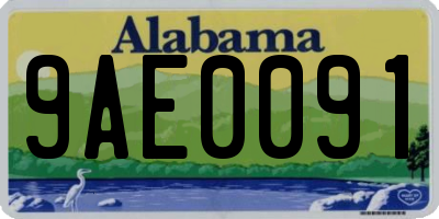 AL license plate 9AE0091