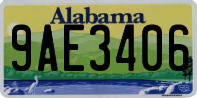 AL license plate 9AE3406
