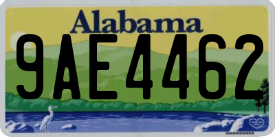 AL license plate 9AE4462