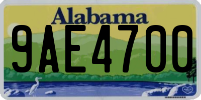 AL license plate 9AE4700