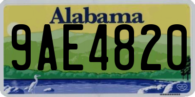 AL license plate 9AE4820