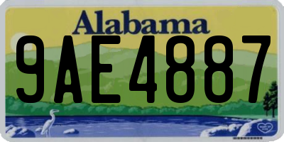 AL license plate 9AE4887