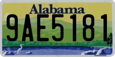 AL license plate 9AE5181