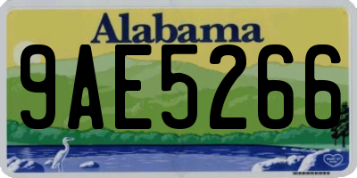 AL license plate 9AE5266