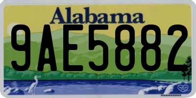 AL license plate 9AE5882