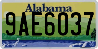 AL license plate 9AE6037