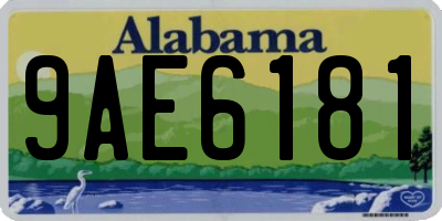 AL license plate 9AE6181