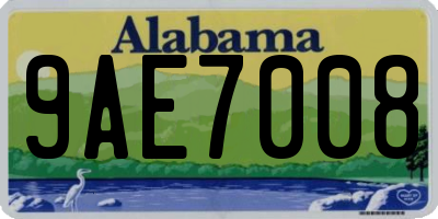 AL license plate 9AE7008