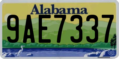 AL license plate 9AE7337