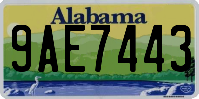 AL license plate 9AE7443
