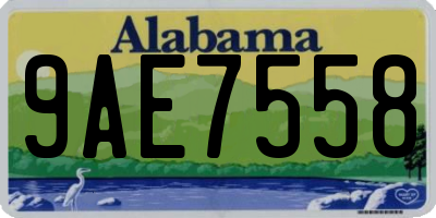 AL license plate 9AE7558