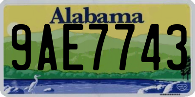AL license plate 9AE7743