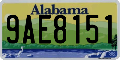 AL license plate 9AE8151