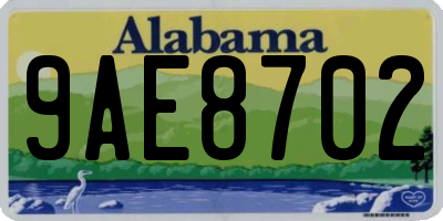 AL license plate 9AE8702