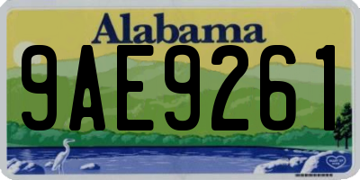 AL license plate 9AE9261