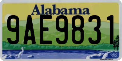 AL license plate 9AE9831