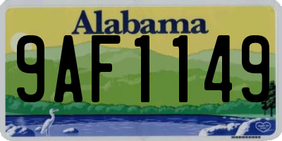 AL license plate 9AF1149