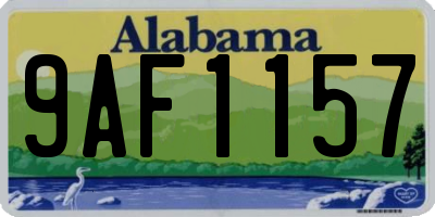 AL license plate 9AF1157