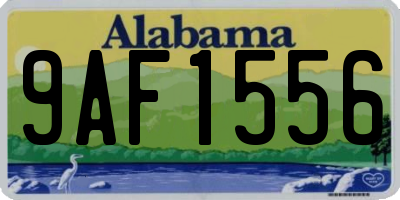 AL license plate 9AF1556