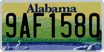 AL license plate 9AF1580