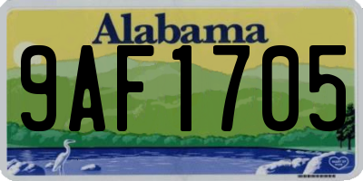 AL license plate 9AF1705