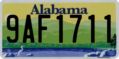 AL license plate 9AF1711