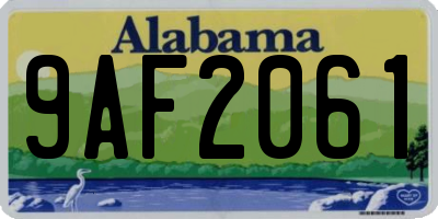 AL license plate 9AF2061