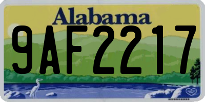 AL license plate 9AF2217