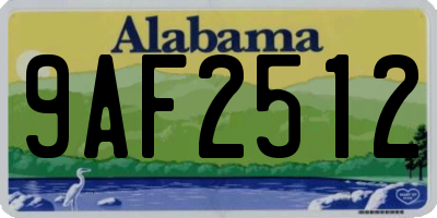 AL license plate 9AF2512