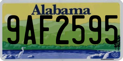 AL license plate 9AF2595