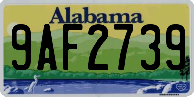 AL license plate 9AF2739