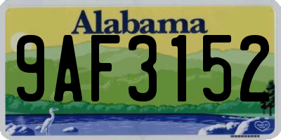 AL license plate 9AF3152