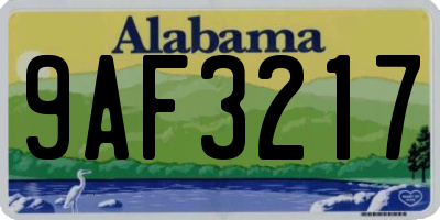 AL license plate 9AF3217
