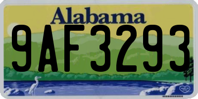 AL license plate 9AF3293
