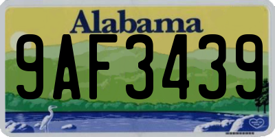 AL license plate 9AF3439