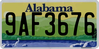 AL license plate 9AF3676