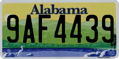 AL license plate 9AF4439