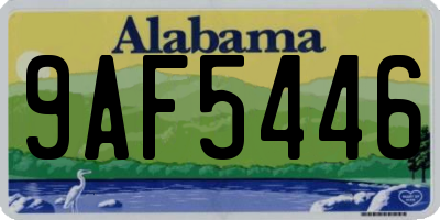 AL license plate 9AF5446
