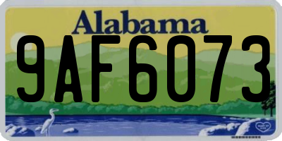AL license plate 9AF6073
