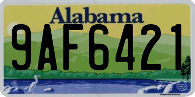 AL license plate 9AF6421