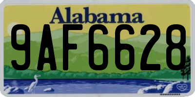 AL license plate 9AF6628