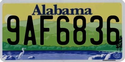 AL license plate 9AF6836