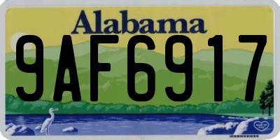 AL license plate 9AF6917